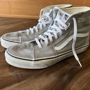 Size 12 Grey High Top Vans